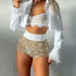 Summer Women Mini Shorts Sequined High Waist Glitter Skinny Party Nightclub Streetwear